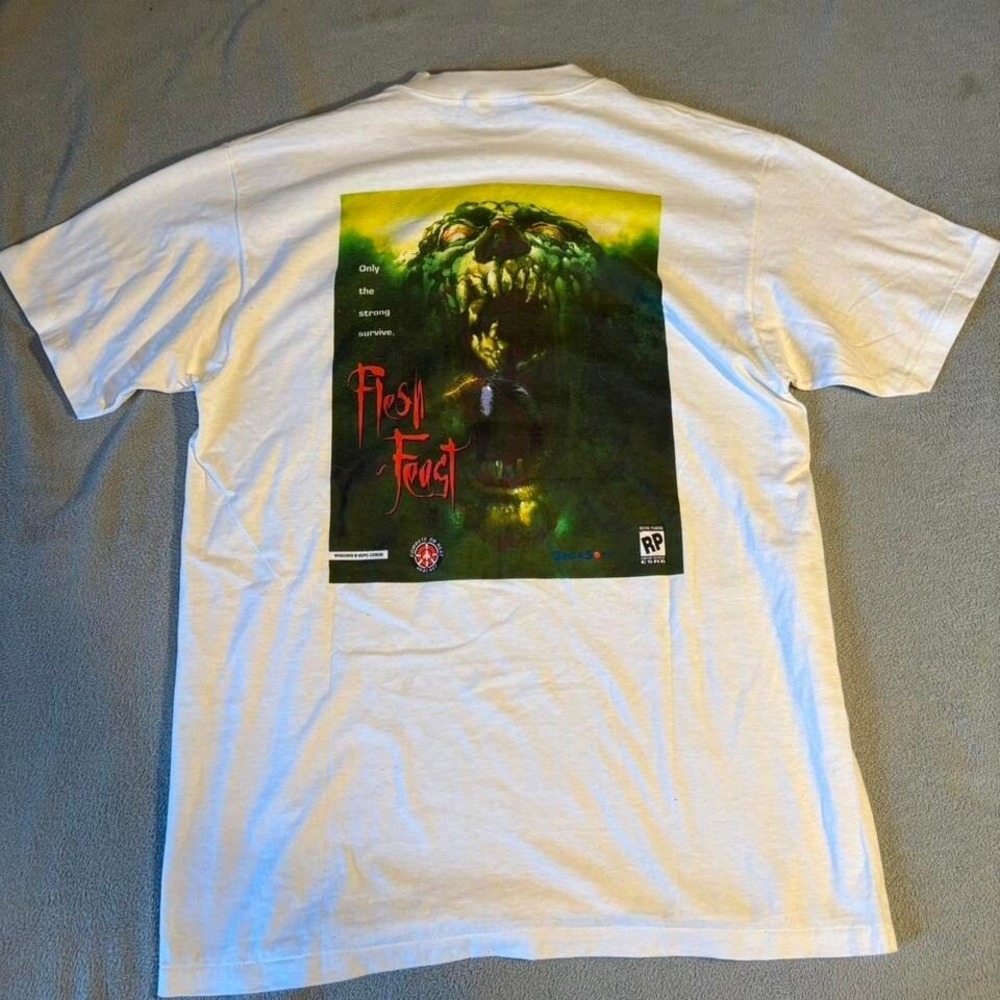 Premium Condition Vintage Single Stitch "Flesh Feast" Promo Tee - Picture 1 of 4